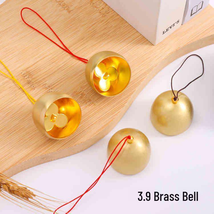 Brass and Copper Wind Chime DIY Accessories with Clapper - Small Metal Christmas Bells