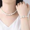 4Pcs/Set Long Necklace Simulated Pearl Jewelry Set Bridal Wedding Jewelry  Jewelry Gift