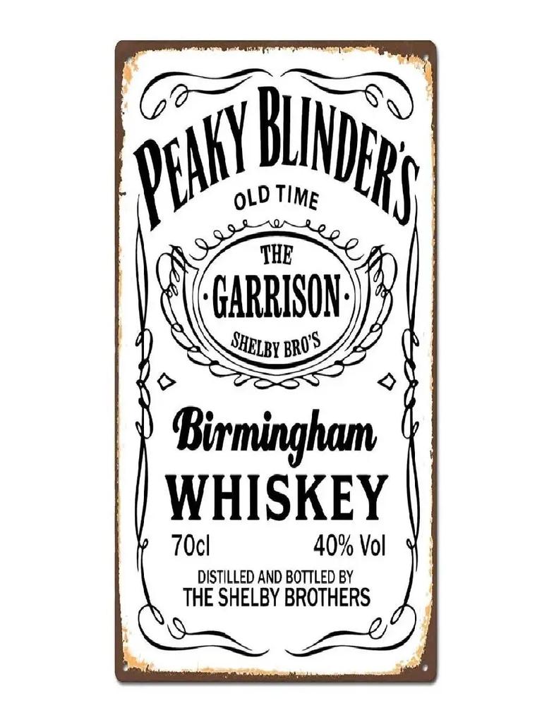 Vintage Peaky Blinders Tin Sign Retro Metal Art Plaque for Home Bar Pub Cafe Restaurant Wall Decor X Inch