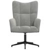 Vidaxl Armchair, Light Gray, Upholstered In Velvet