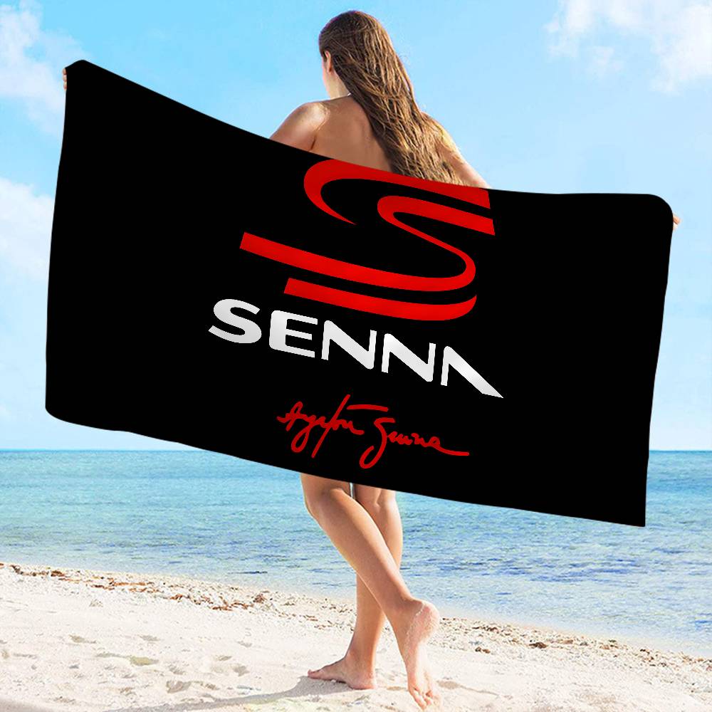 A-Ayrtons S-Sennas Logo Beach Towel Colorful Bath Towels for Girl Microfiber Quick Dry Custom Sand Free Beach Yoga Spa Gym Pool