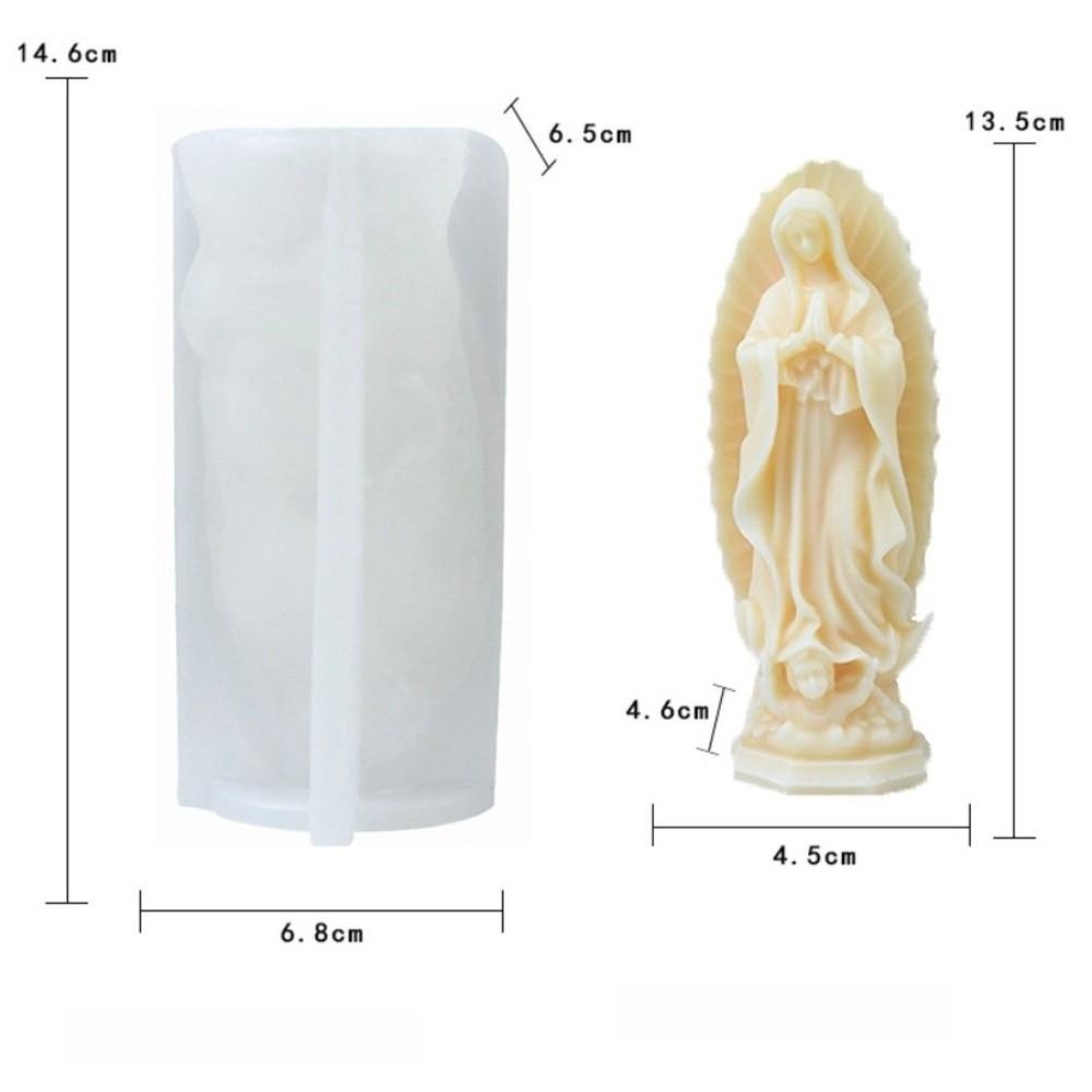 Prayer Mary Candle Molds Soft Silicone Plaster Making Tool New Portrait Mould  DIY Crafting