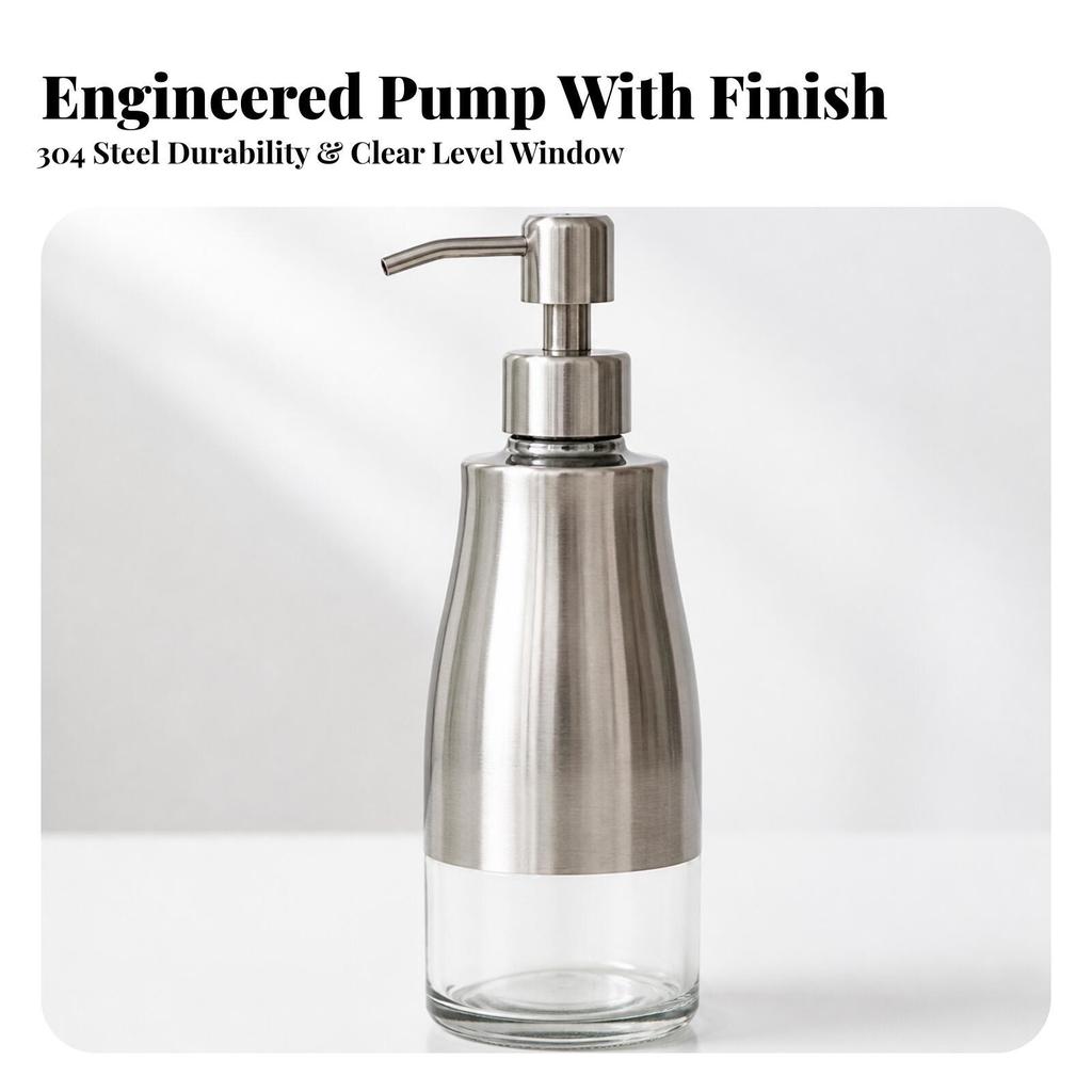 300 Ml Soap Dispenser Bottle Modern for Countertop