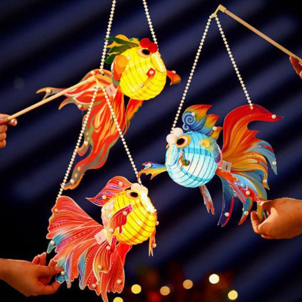 Viel Glück Goldfisch-Laternen Chinesischer Stil DIY Laternen-Material-Set Kulturelle Veranstaltungen