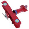 Biplane Shape Educational Toy Retro Metal Simulation Aircraft Model For Children's Toy 1Set