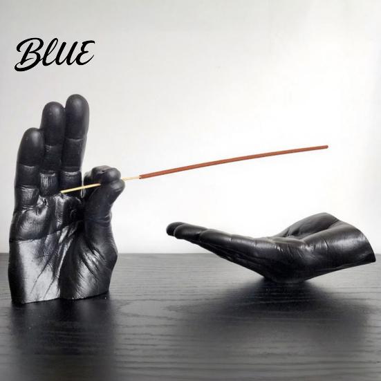 Decorative Home Accessories Creative Hand Shape Incense Burner Resin Ornament Burner & Ash Collector Unique Office Desk Decorations Set for