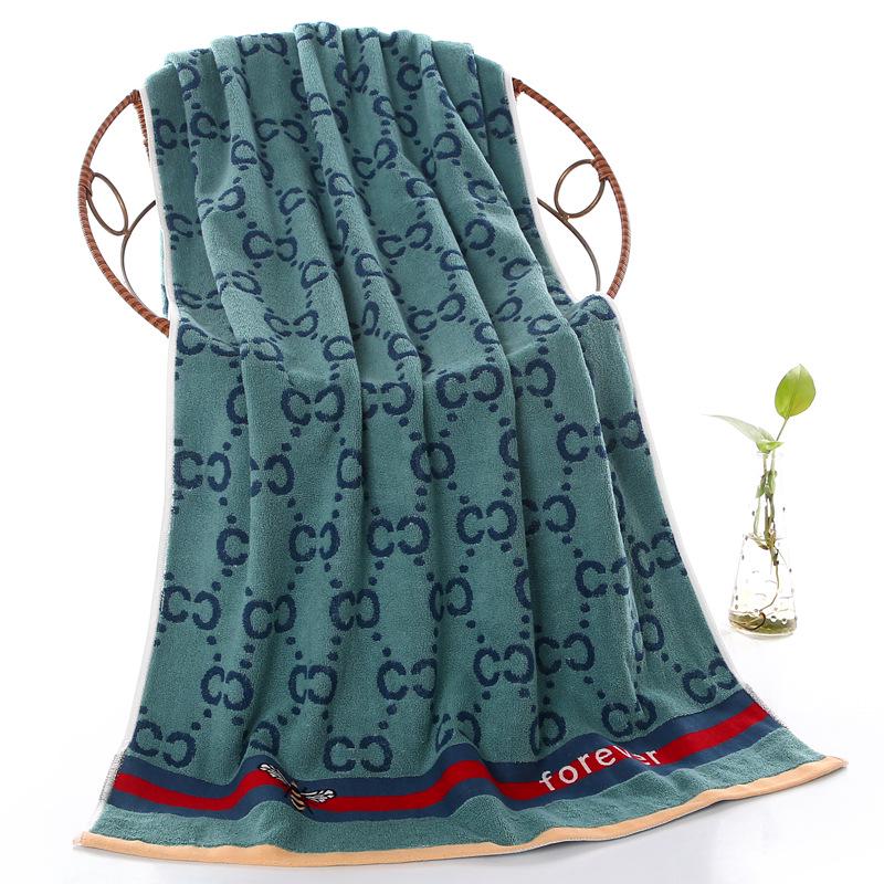 Luxurious Long-Staple Cotton Bath Towel - Large, Soft, Absorbent, Thick, Jacquard, Yarn-Dyed, Non-Linting