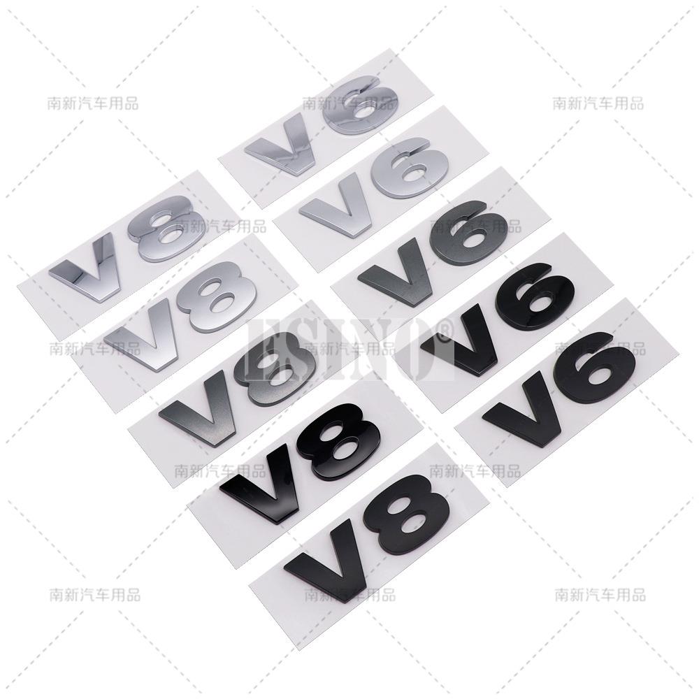 Car Styling 3D HSE V6 V8 ABS Adhesive Emblem Badge Decal for Land Rover Ranger Rover Free Lander Discovery Evoque Vogue BQ9
