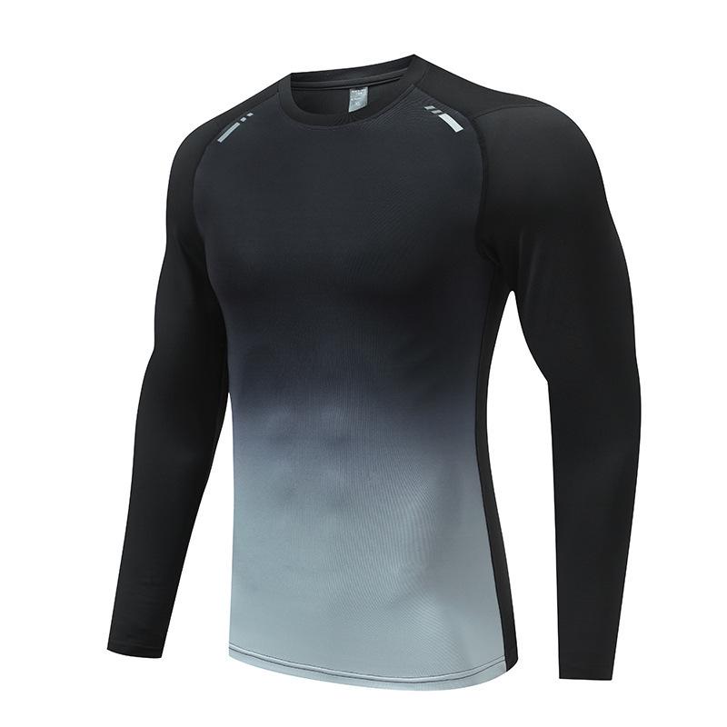 2024 Spring & Autumn Men's & Kids' 5-Piece Quick-Dry Fitness Set: Compression Shirt & Hooded Jacket for Running