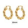 New Trendy Geometric Twisted Thick Hoop Earrings Fashion Gold Big Round Circle Earrings for Women Punk Hiphop Jewelry Gift