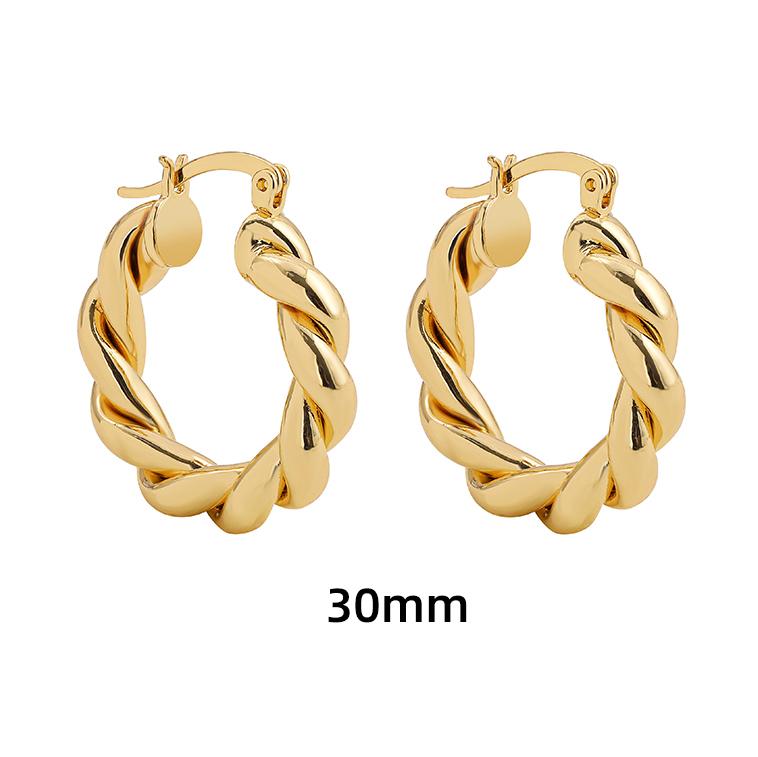 New Trendy Geometric Twisted Thick Hoop Earrings Fashion Gold Big Round Circle Earrings for Women Punk Hiphop Jewelry Gift