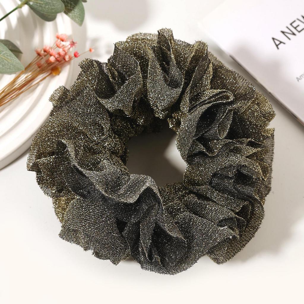 Three-Layer Gold-Edged Flower Hair Tie for Women