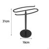 Simple Bath Towel Stand Desktop Holder Freestanding Round Base Bar Bathroom Rack