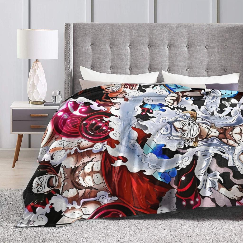 Luffy Blankets The Straw Hat Crew Flannel Awesome Warm Throw Blankets for Bed Sofa Decoration