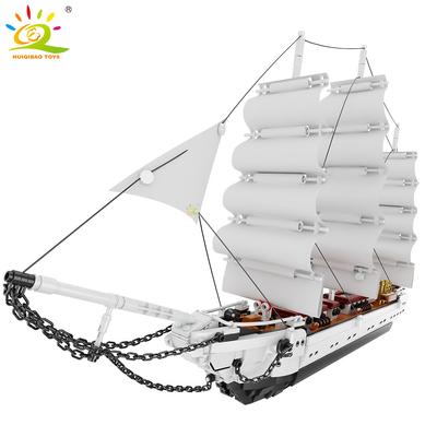 1672 adet yelkenli beyaz kuğu tekne modeli yapı taşları şehir Retro gemi inşaat tuğlaları DIY çocuk oyuncak çocuklar için çocuk