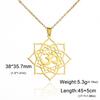 Lucktune Lotus OM Yoga Chakra Symbol Pendant Necklace Women Stainless Steel Buddhism Hindu Amulet Chain Necklace Jewelry Gift