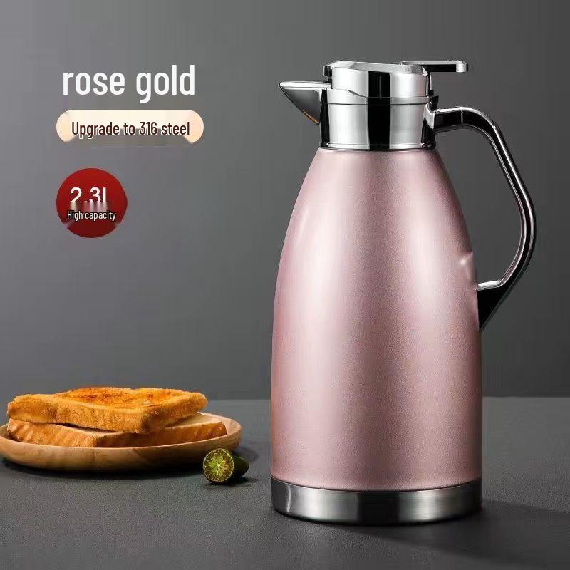 Large Capacity Stainless Steel Thermos Kettle for Home, Restaurant, Hotel, or Tea House