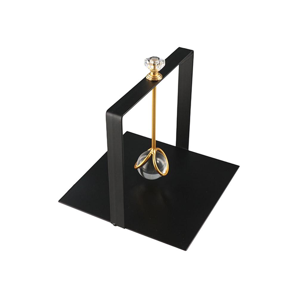 Wrought Iron Crystal Ball Tissue Holder Square Base Decorative Metal Napkin Rack Gold/Silver/Black Napkin Holders Rack for Home