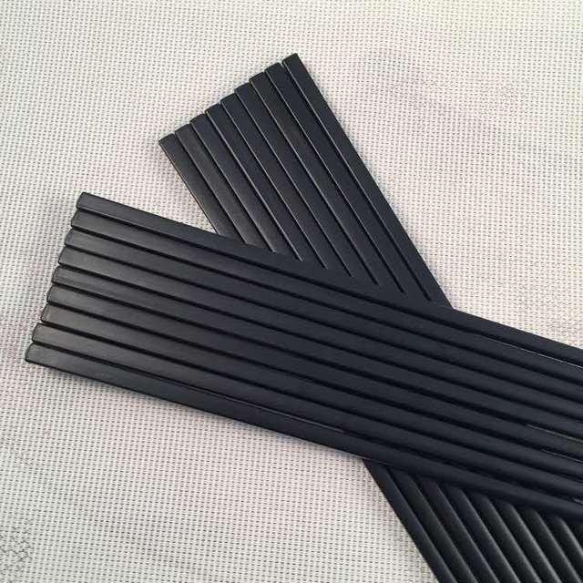 10 Pairs Non-slip Alloy Chopsticks - High-temperature Resistant, Sterilizable Tableware for Kitchen, Household, and Hotel Use