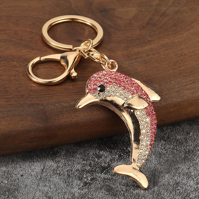 Little Dolphin Metal Keychain, Fashion Bag Hanger, Gift Keychain