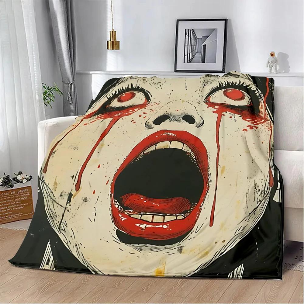 Thriller Manga Junji Ito Tomie Printed Blanket Picnic Blankets Warm Blanket Soft and Comfortable Home Travel Birthday Gift