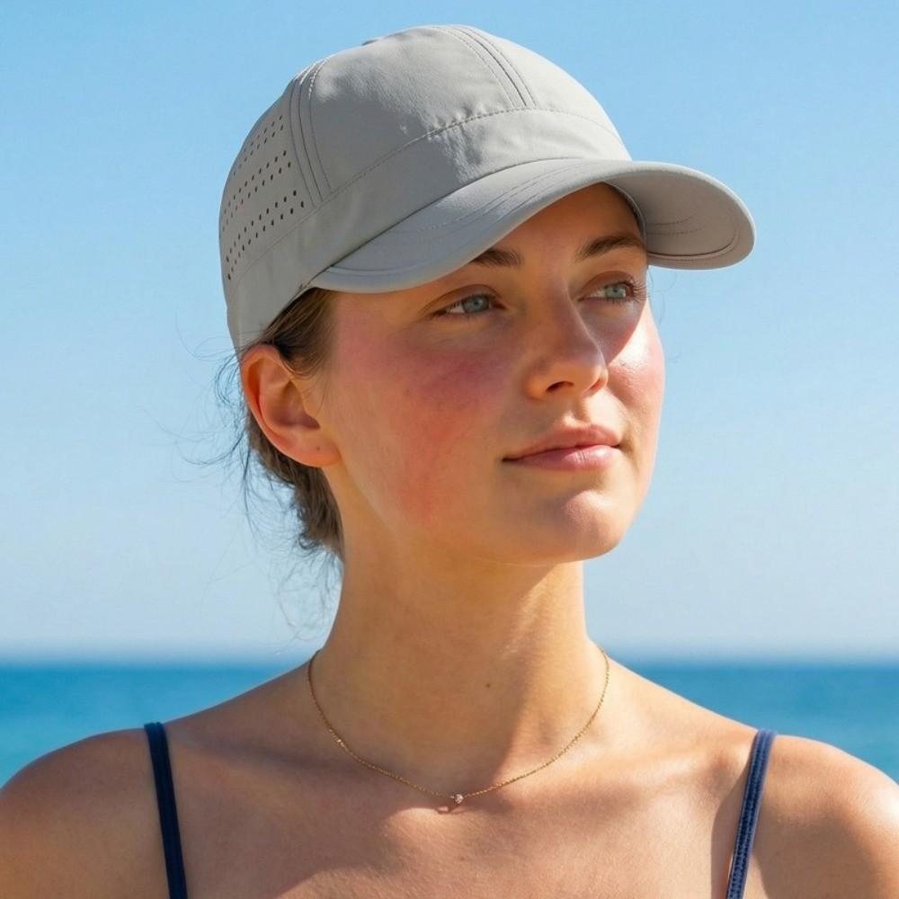 Quick-drying Sun Protection Cap Solid Color Truckers Hat Casual Baseball Cap