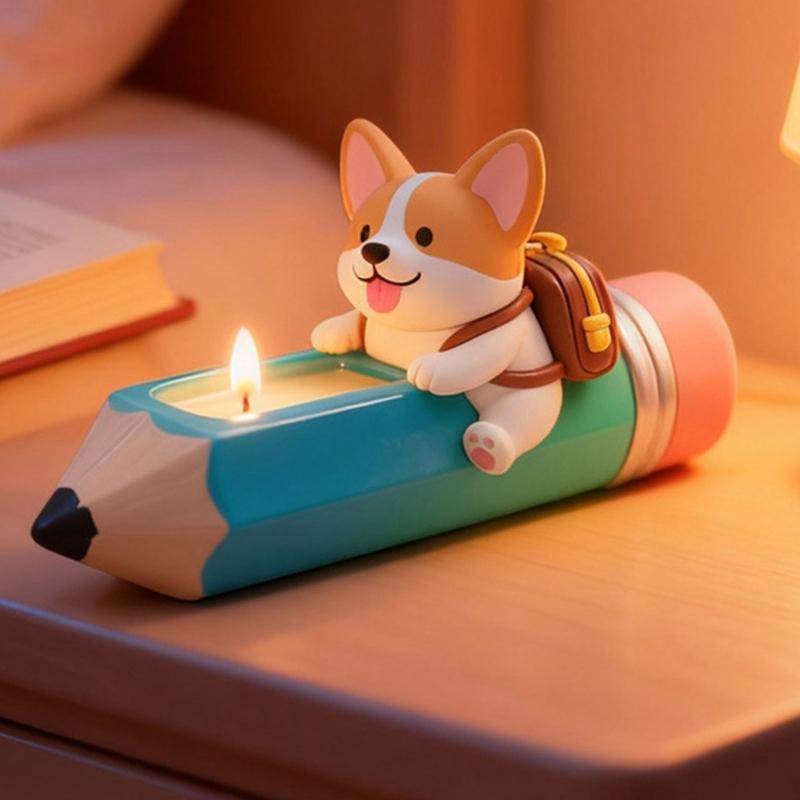 Creative Silicone Mold Pencil and Dog Shape Planter Moulds Perfect for Resin Art Concrete Creations and Home Decoration