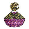 Halloween Pet Costume Set Dog Cat Pumpkin Bat Print Scarf Cape with Hat Adjustable Cosplay Clothes for Party
