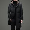Doudoune à Capuche Mi-Longue pour Homme - Manteau d'Hiver Épais, Chaud et Décontracté