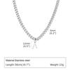 5mm New Stainless Steel Six-edged Grinding Chain Letter A-Z Necklace,Silver Color Fashion English Alphabe Necklace for Men