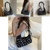 Stylish Black Canvas Floral Tote Bag With Spacious Design For Everyday Use