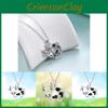 Chic Animal Shaped Rhinestone Embedded Cow Pendant Necklaces For Fashion Lovers
