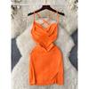 Internet Celebrity Ins Sexy Hollow-out Backless Sling Dress