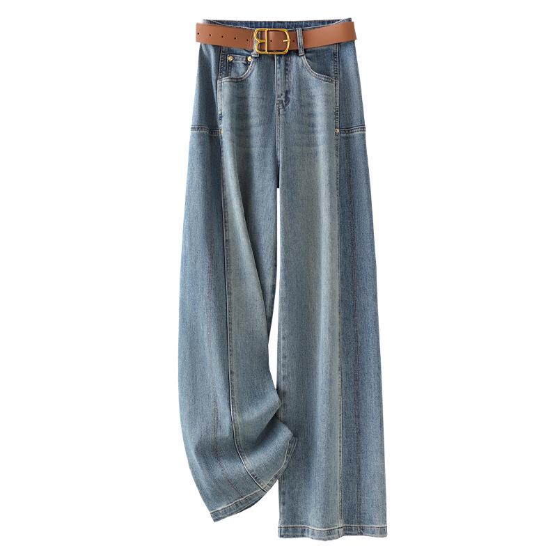 

Women s 2025 Retro High-Waisted Wide-Leg Jeans - New Spring/Autumn Style 2XL синій