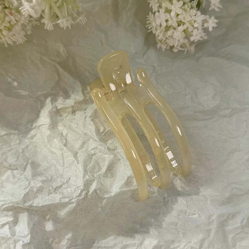 Korean Jelly Color Three Toothed Hair Claw for Women Fashion Acrylic Ponytail Holder Duckbill Hairpins Barrette Hair Accessories