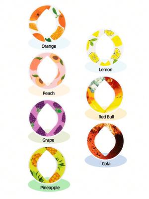 1PC Oval Fruit Drink Flavor Pod Creative 0 Sugar 0 Calorie Flavor Ring For Plastic Water Bottles Sports Water Cups Accessories