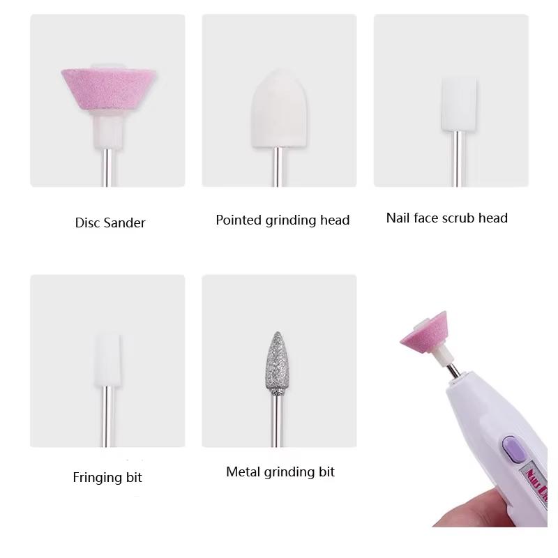 MINI Electric Nail Drill Kit Nail Polisher Manicure Pedicure Grinding Polishing Nail Art Sanding File Pen Tools Machine