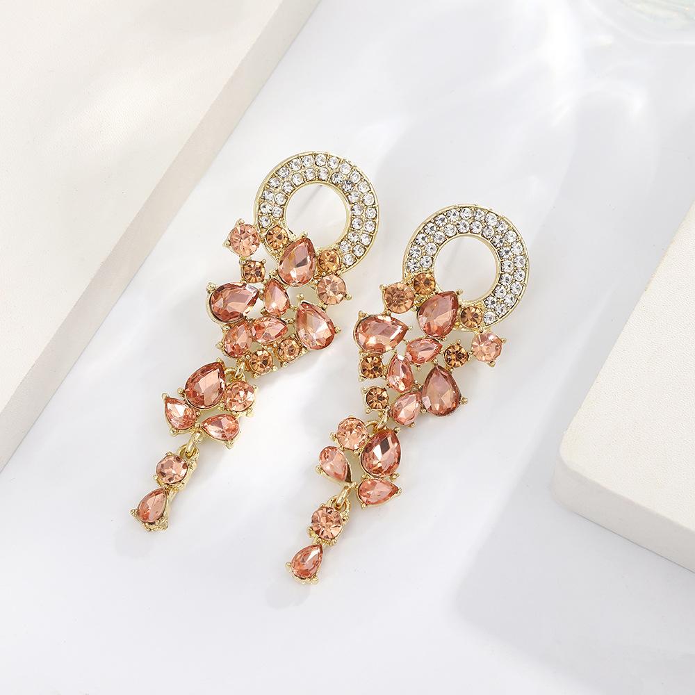 Minimalist Vintage Tassel Flower Drop Earrings Fashionable Elegant Dangle Earrings For Women Evening Party Jewelry