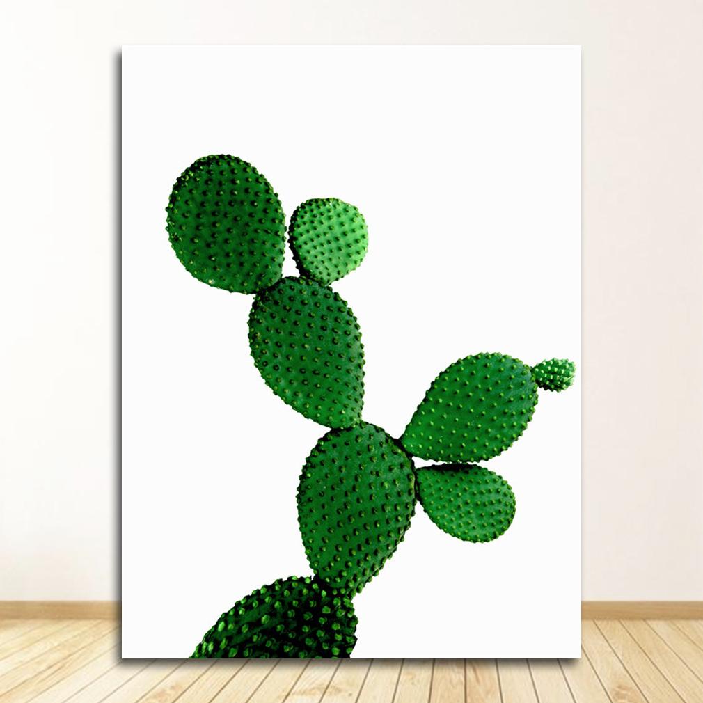 Nordic Posters And Prints Wall Art Picture Home Decoration Fresh Green Cactus Big Tropical Leaves Canvas Painting Plants