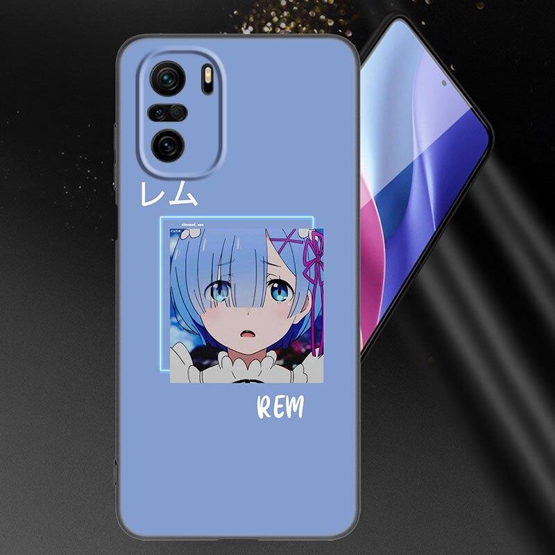 Anime Cute REM Phone Case For Xiaomi Mi POCO X3 NFC GT M4 M3 12 11T 10T Pro A3 11 Lite NE 5G 12X 11i F3 Soft TPU Black Cover