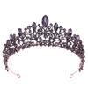 Baroque Gorgeous Crystal Red Tiaras Princess Crown for Prom Diadem Bride Headdress Queen Bridal Wedding Crown Hair Jewelry