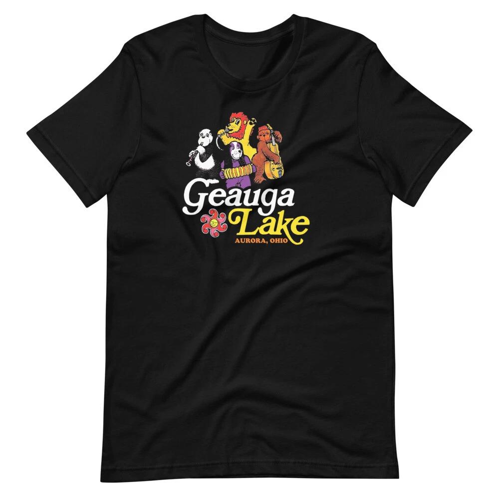 GEAUGA LAKE AURORA OHIO Amusement Park Tee Shirt Short-Sleeve Unisex 100% Cotton T-shirt Mens Tees Top S