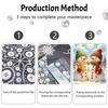 Christmas Pearl Painting Kit Snowman Scarf Candy Cane Handmade DIY Home Decoration Painting