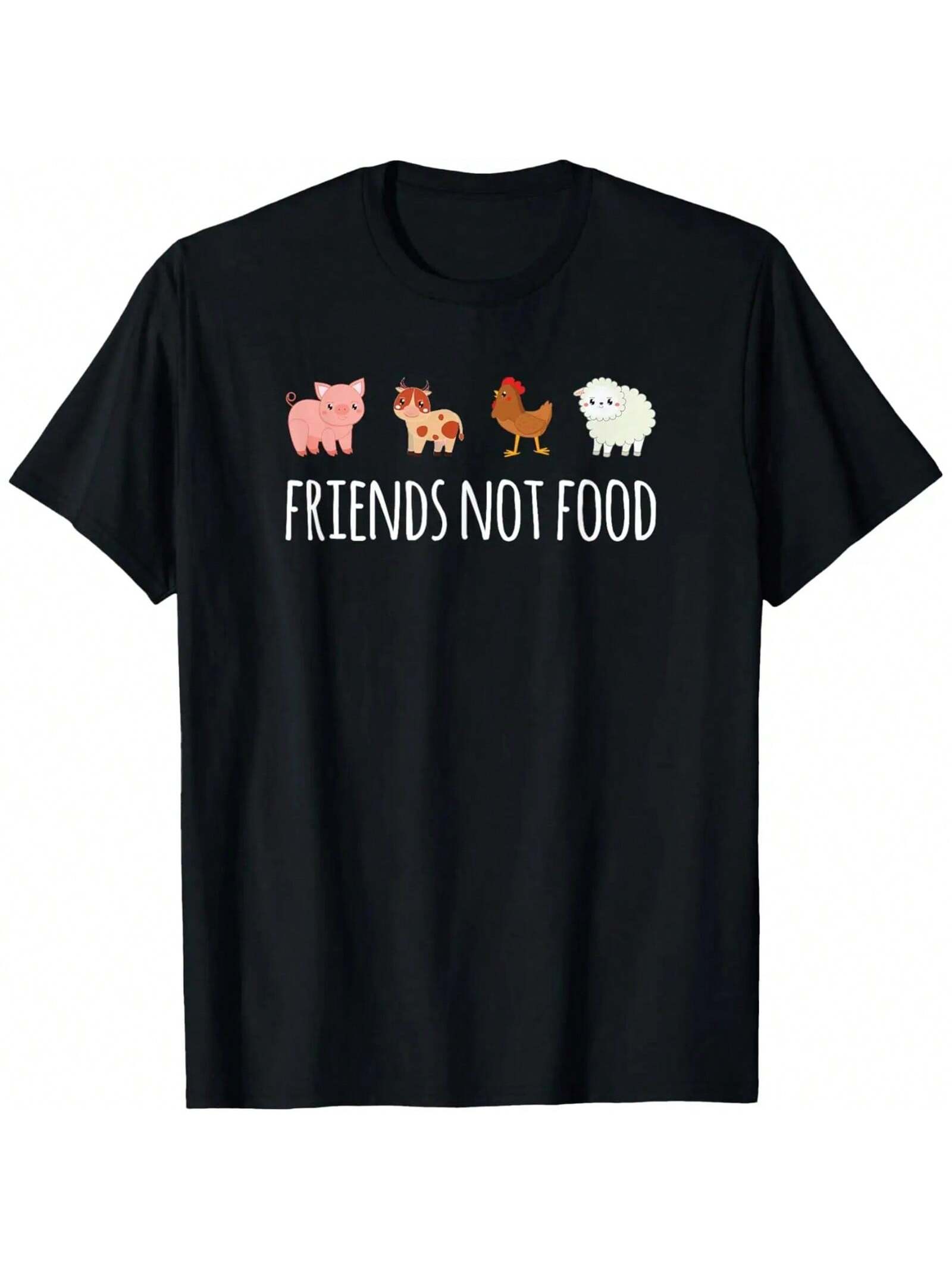 Friends Not Food, Vegetarian, Vegan T-Shirt S
