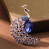Exquisite Peacock Rhinestone Brooch - Unique High-end Lapel Pin for Suits