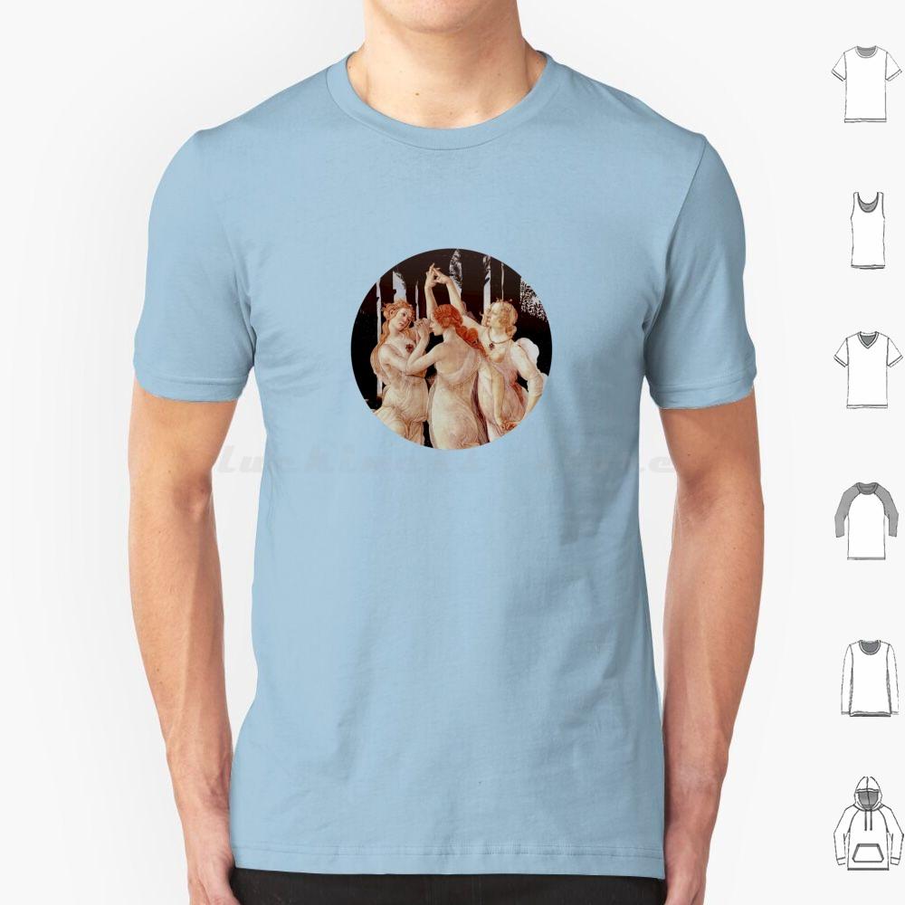 PrimaveraThe Three Graces  Botticelli  T Shirt Big Size 100 Cotton Primavera Botticelli Boticelli Botticeli Boticeli Le S