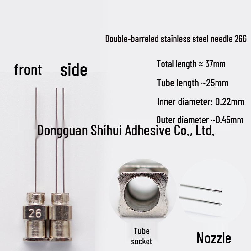 Stainless Steel 37mm Double-Tube Glue Dispensing Needle Valve