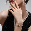 APM Monaco Armband Kettenglied mit Kristall-Diamant-Design eingelegt Geschenkbox für Freundin, 925 Silber synthetischer Zirkonia Armband, gleich AB4398OX
