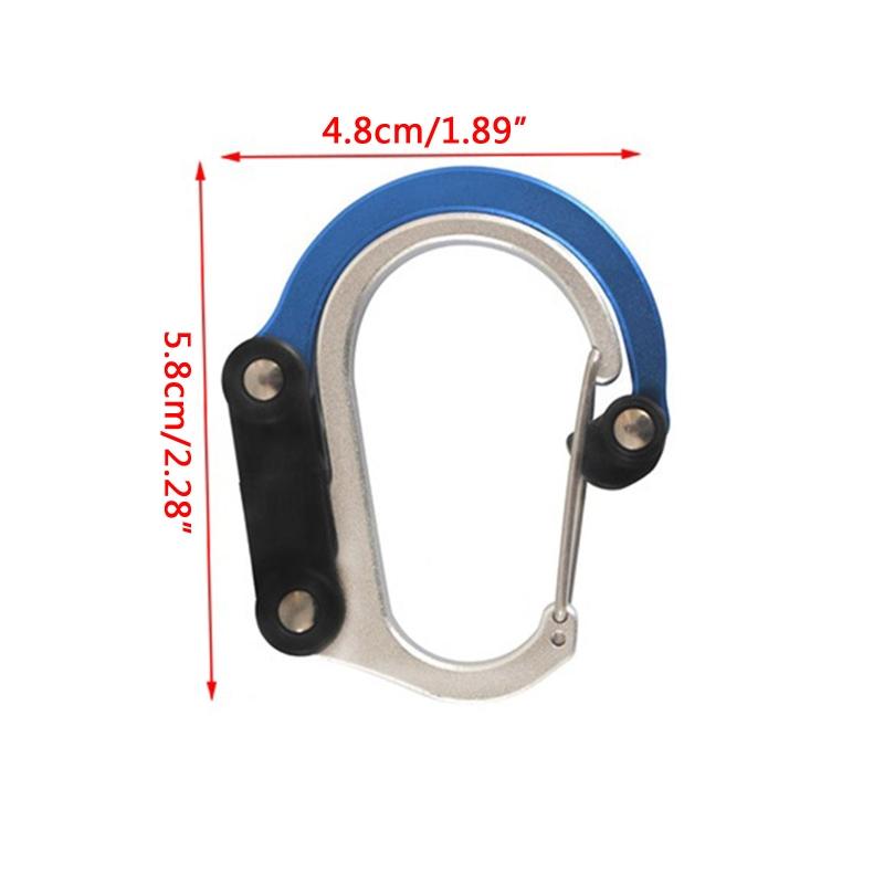 360 Degree Rotatable Aluminum Alloy Carabiner Hook Hammock Swivel Clip Hook Hiking Camping Tent Hook Pet Safety Buckle
