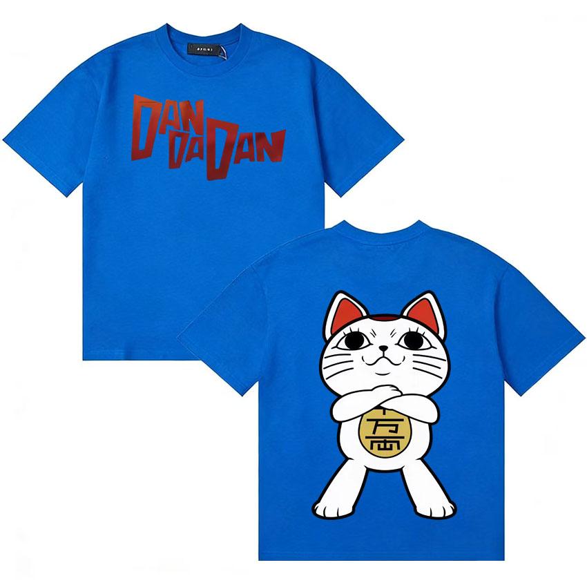 Trendy Graphics Dandadan Funny Cat Meme Oversized T Shirt ONeck Short Sleeve Tshirt Unisex Women Streetwear Casual Cotton Tshirt